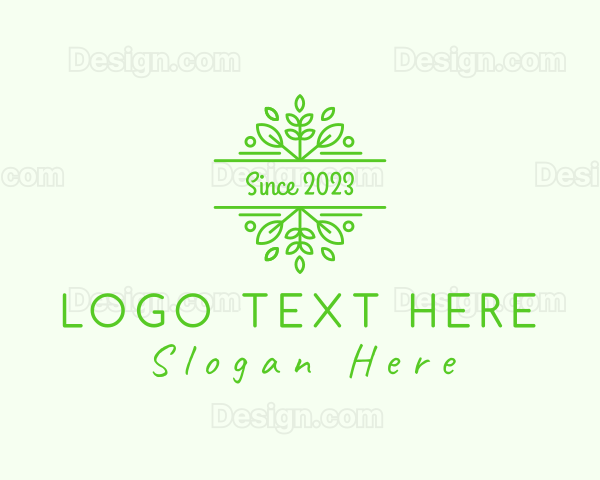 Herbal Garden Leaves Logo