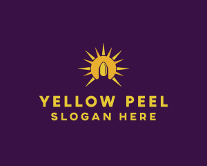 Bright Yellow Nail logo design