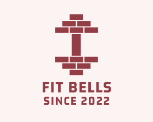 Brick Dumbbell Gym logo design