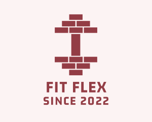 Brick Dumbbell Gym logo design