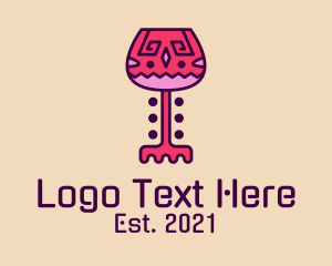 Wine Glass Ethnic  logo