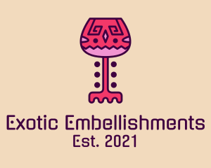 Wine Glass Ethnic  logo