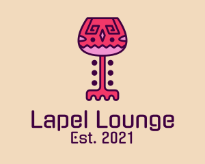 Wine Glass Ethnic  logo design