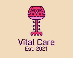 Wine Glass Ethnic  logo