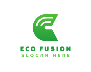 Eco Tech Letter C logo