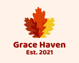 Autumn Oak Leaves logo