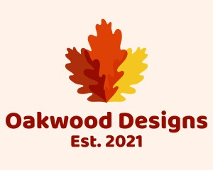 Autumn Oak Leaves logo