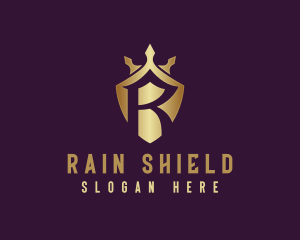 Royal Shield Letter R logo design