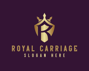 Royal Shield Letter R logo design