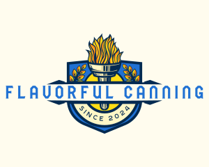 Academy Torch University Training logo design