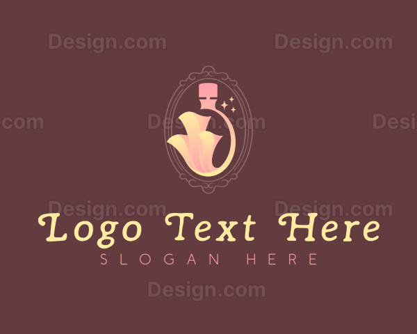 Stylish Floral Perfume Logo