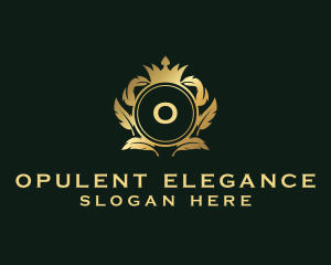 Elegant Feather Crown logo design