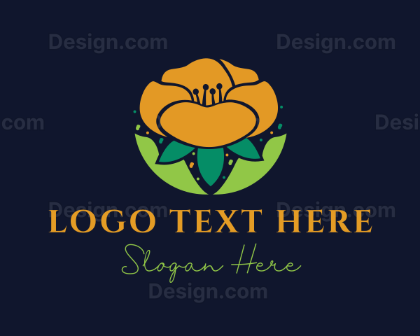 Beautiful Petal Flower Logo