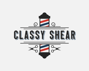 Hairdresser Barber Shears logo design