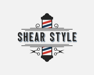 Hairdresser Barber Shears logo design