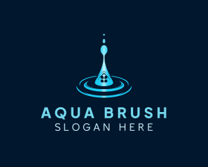 Home Water Droplet logo design