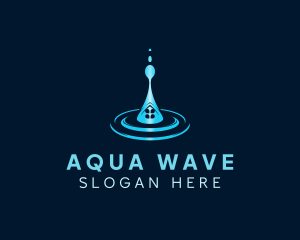 Home Water Droplet logo design