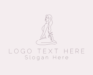 Leaf Nude Woman Body logo