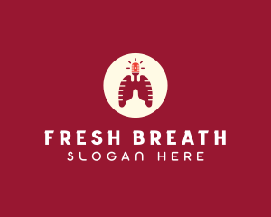 Respiratory Lungs Emergency Siren logo design