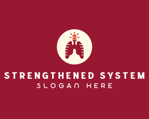 Respiratory Lungs Emergency Siren logo design