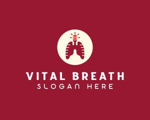 Respiratory Lungs Emergency Siren logo design