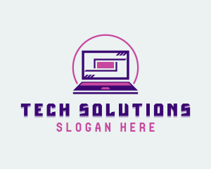 Cyber Laptop Technology logo design