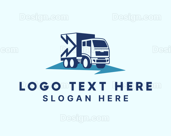 Blue Arrow Delivery Truck Logo