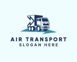 Blue Arrow Delivery Truck logo design