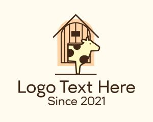 Cow Farm Barn House logo design