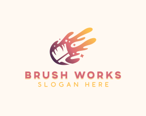 Painter Handyman Brush logo design