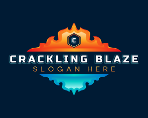 Fire Ice Cooling logo design