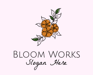 Flower Boutique Line Art logo design