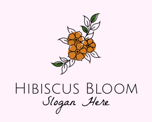 Flower Boutique Line Art logo design