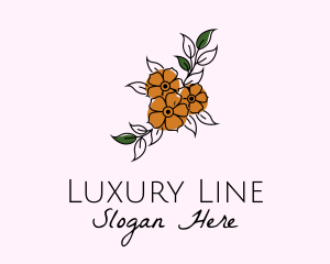 Flower Boutique Line Art logo design