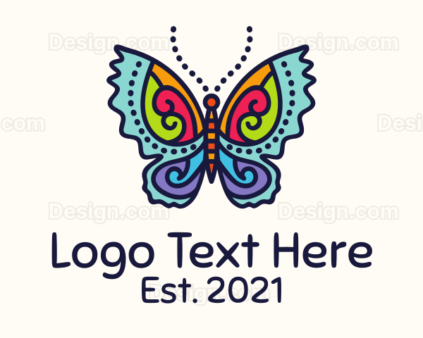 Colorful Butterfly Craft Logo