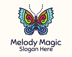 Colorful Butterfly Craft Logo
