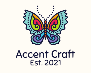 Colorful Butterfly Craft logo design