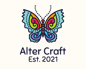 Colorful Butterfly Craft logo design