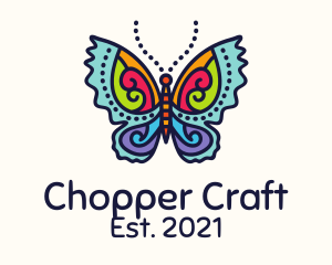 Colorful Butterfly Craft logo design