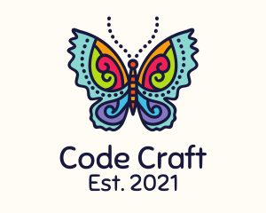 Colorful Butterfly Craft logo design