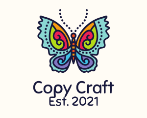 Colorful Butterfly Craft logo design