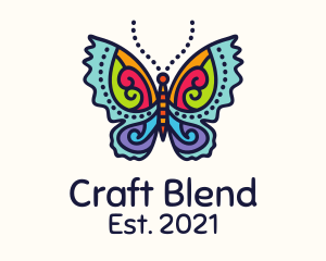 Colorful Butterfly Craft logo design