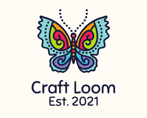 Colorful Butterfly Craft logo design