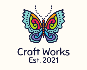 Colorful Butterfly Craft logo design