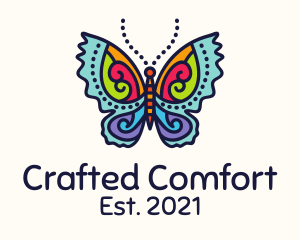 Colorful Butterfly Craft logo design