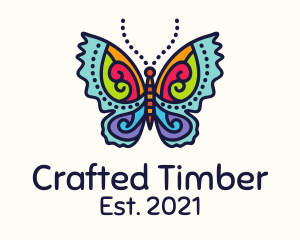 Colorful Butterfly Craft logo design