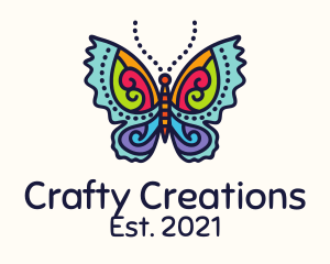 Colorful Butterfly Craft logo design