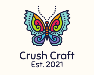 Colorful Butterfly Craft logo design