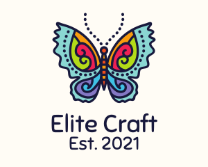 Colorful Butterfly Craft logo design