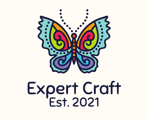 Colorful Butterfly Craft logo design